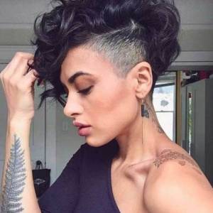 tapered curly pixie