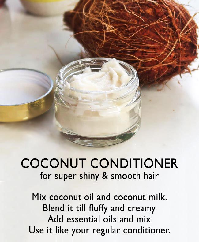 Easy recipe for homemade coconut conditioner