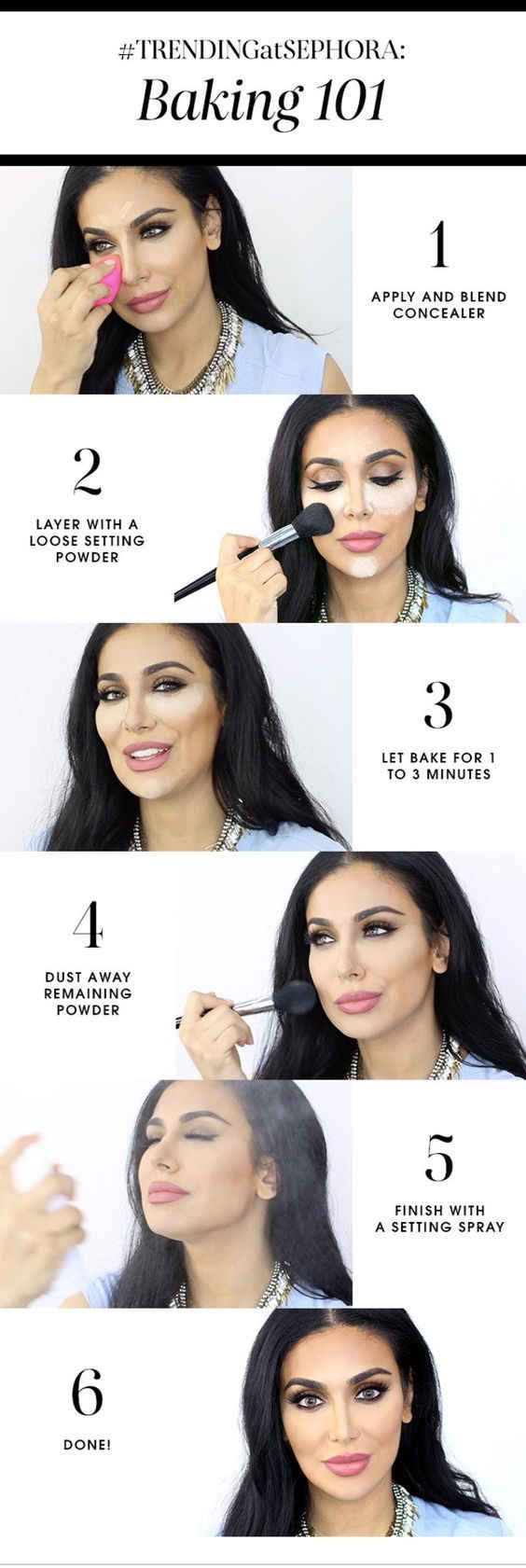 makeup chart how to bake makeup