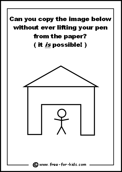 Drawing Brain Teaser Puzzle (with Solution)