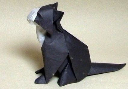 Download PDF Origami Seated Cat